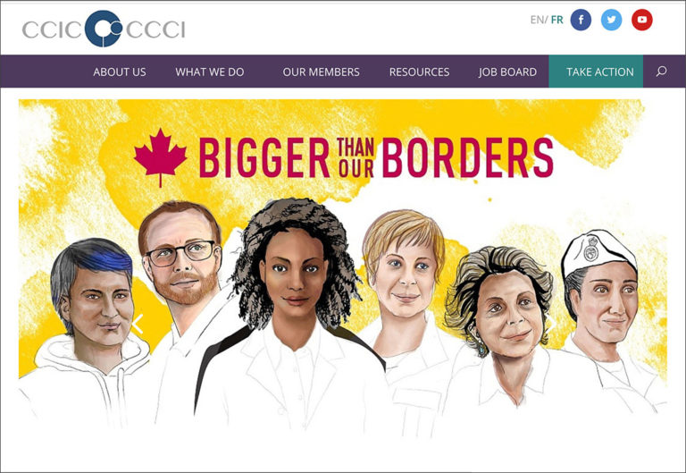 Illustration. Bigger than our borders campaign. CCIC