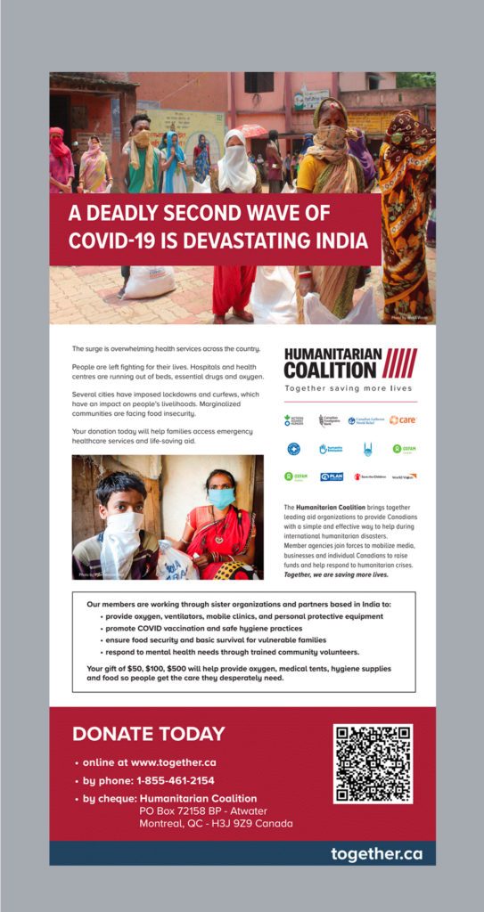 Humanitarian Coalition India COVID campaign