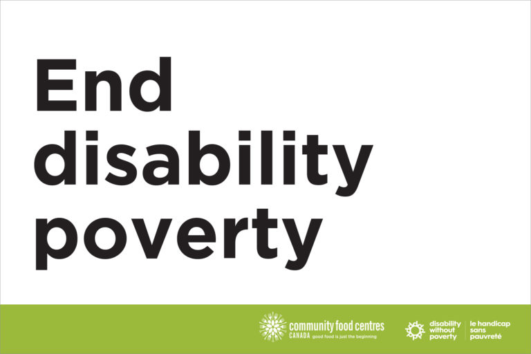 Disability without poverty postcard